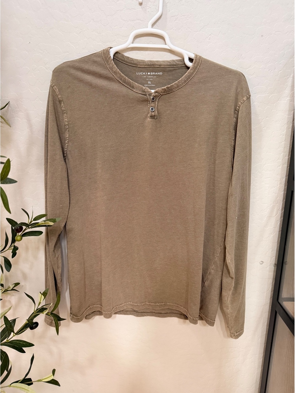 Lucky Brand Long Sleeve Quarter Button